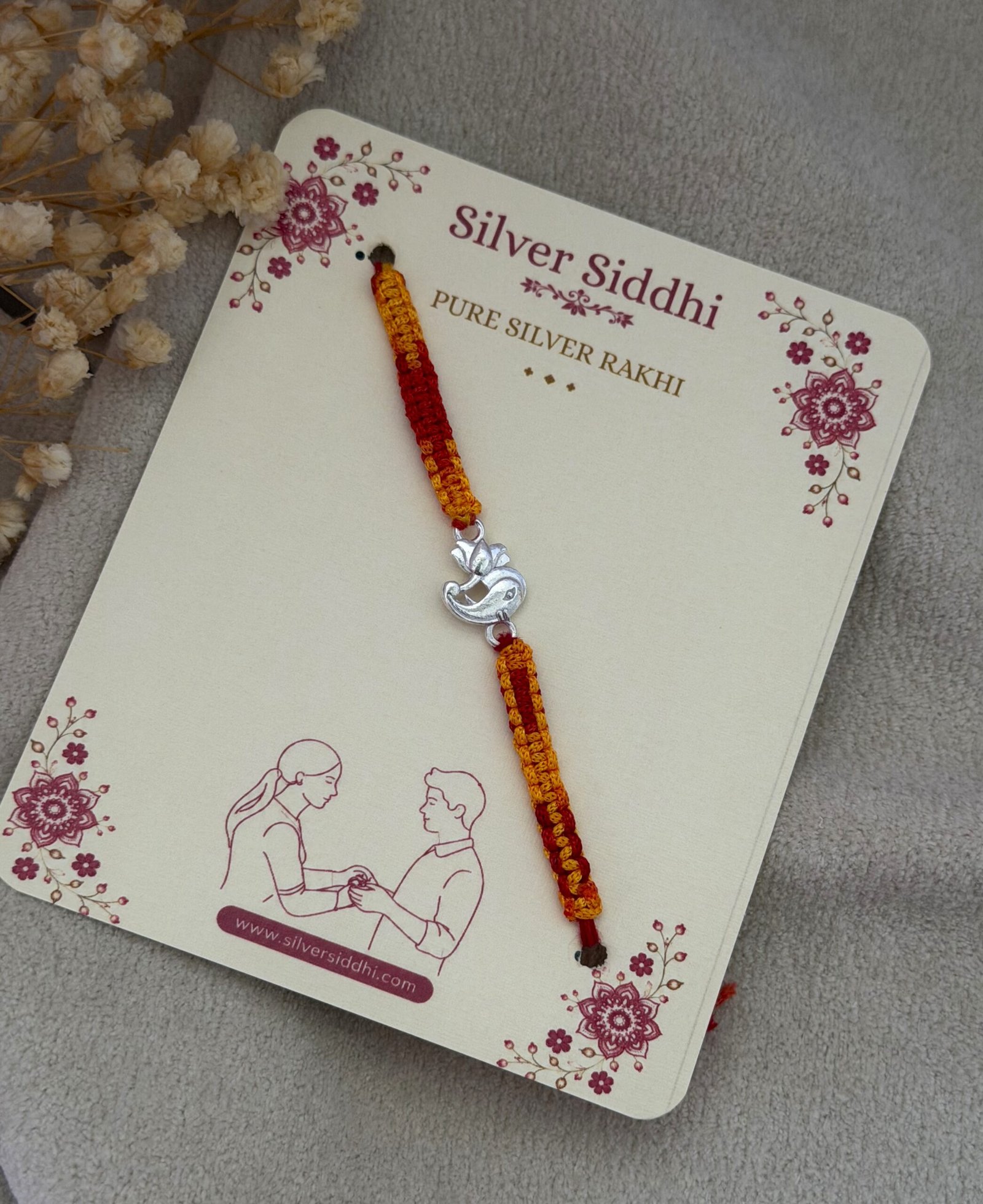 Ganesha silver rakhi - Image 3