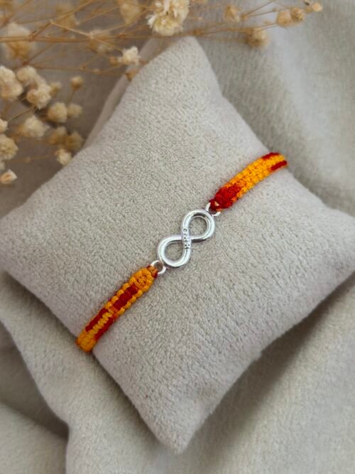 Infinity bro silver rakhi