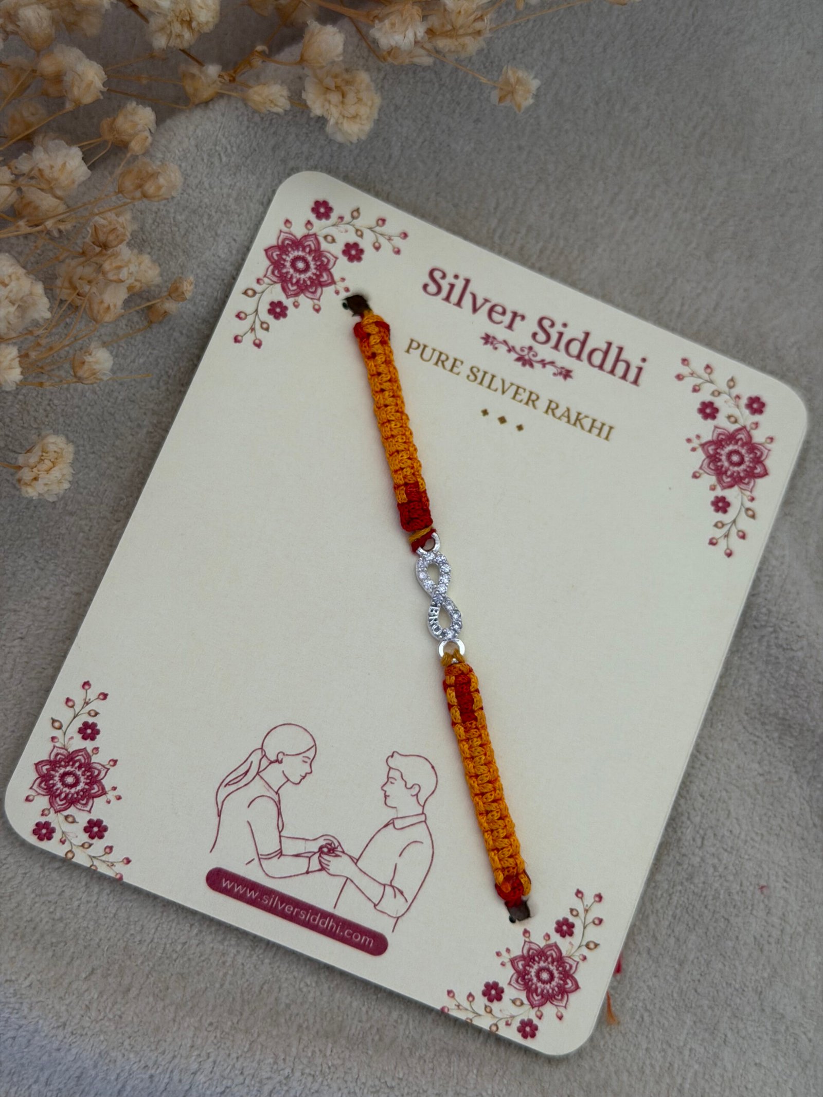 Infinity micro silver rakhi - Image 3