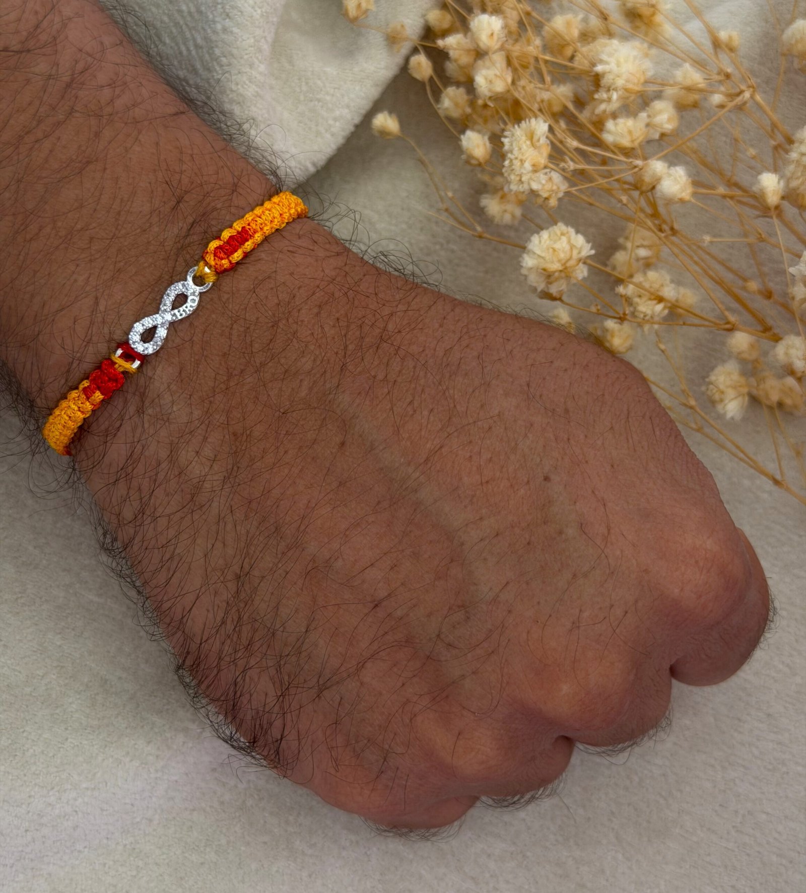 Infinity micro silver rakhi - Image 2