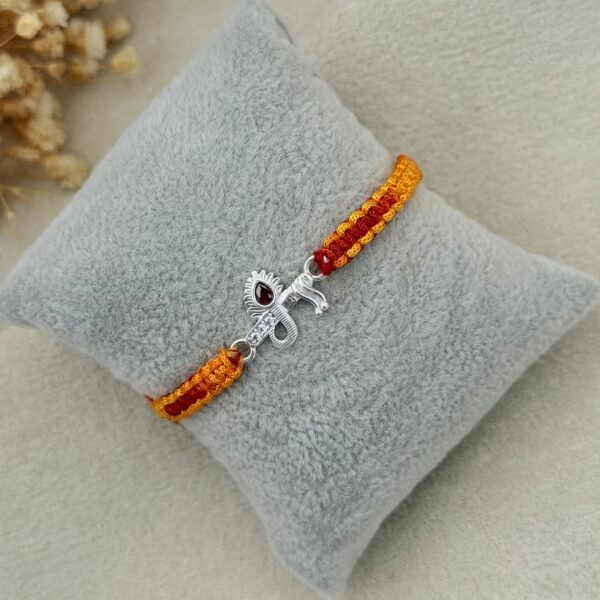 Krishna flute silver rakhi