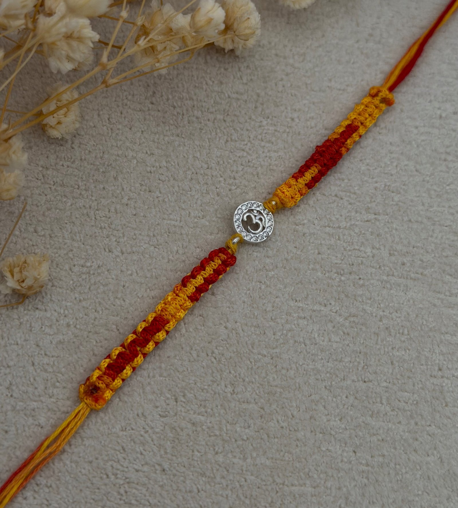 Micro om silver rakhi - Image 4