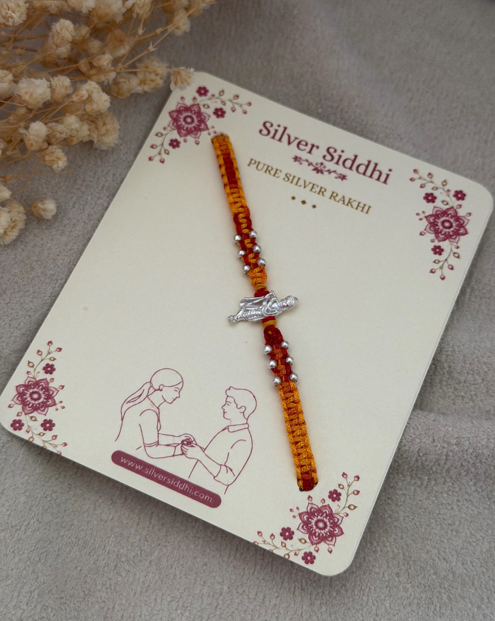 Murli krishna silver rakhi - Image 3