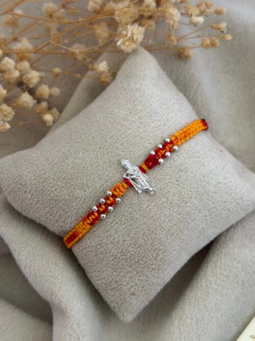 Murli krishna silver rakhi