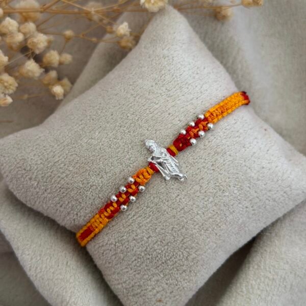 Murli krishna silver rakhi