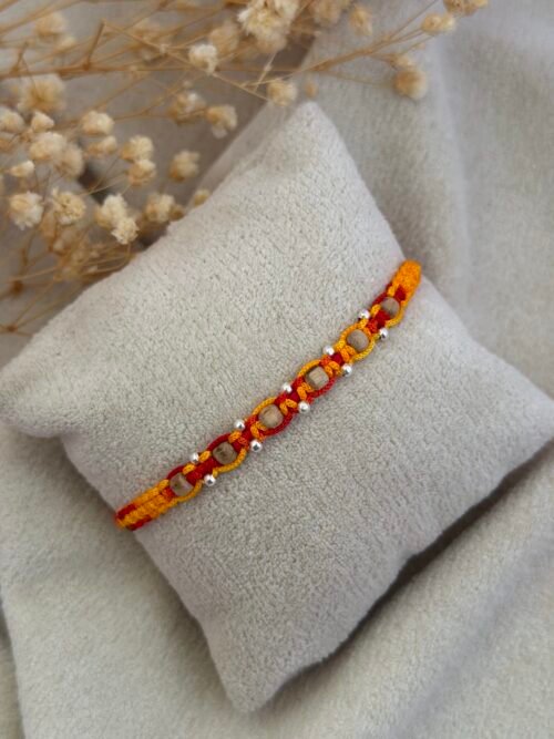 Tulsi beads moli silver rakhi