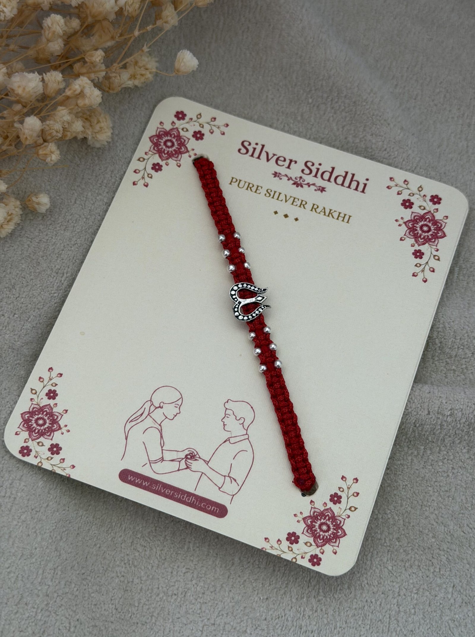 oxidised silver rakhi - Image 3