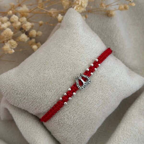 Oxidised silver rakhi
