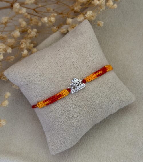 Radhe silver rakhi