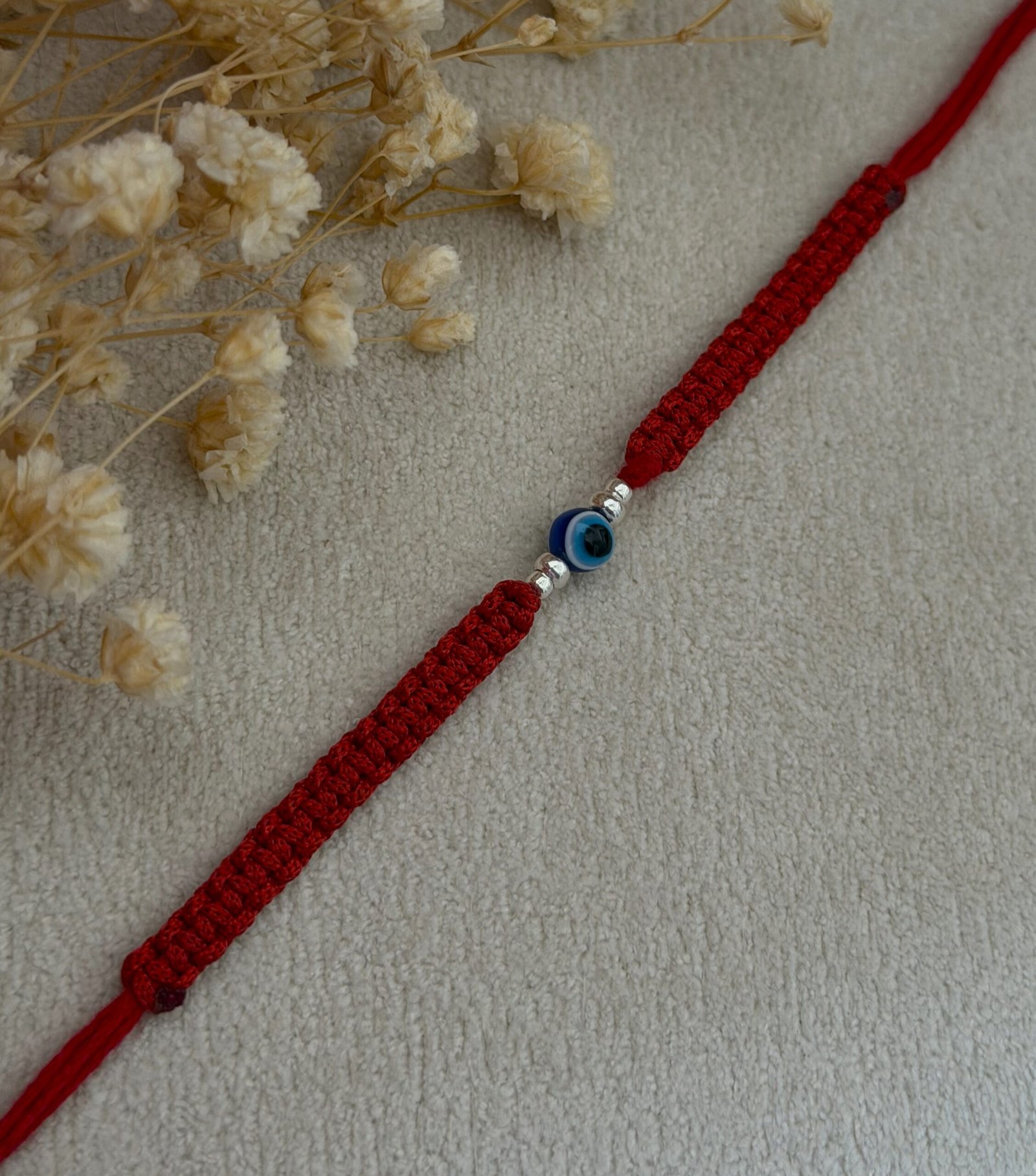 Evil eye silver rakhi - Image 4