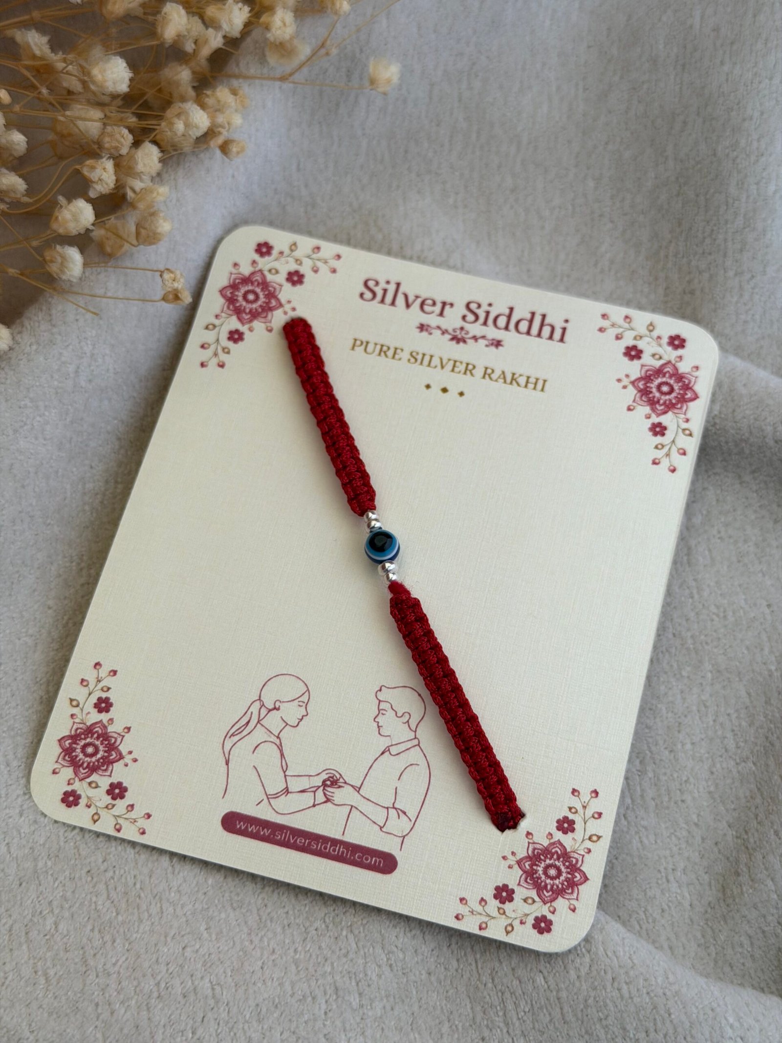 Evil eye silver rakhi - Image 3