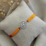 Swastik silver rakhi