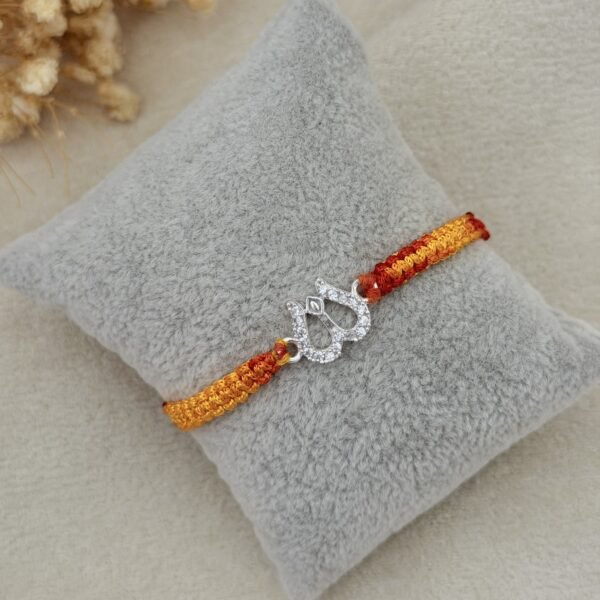 Trishool silver rakhi