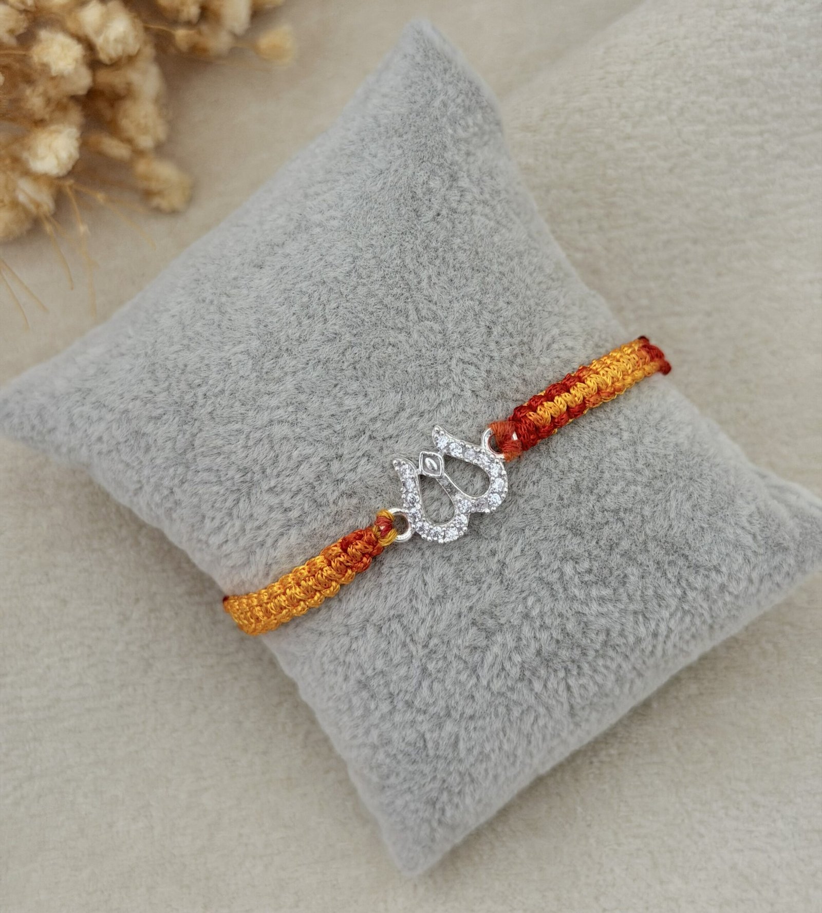 Trishool silver rakhi