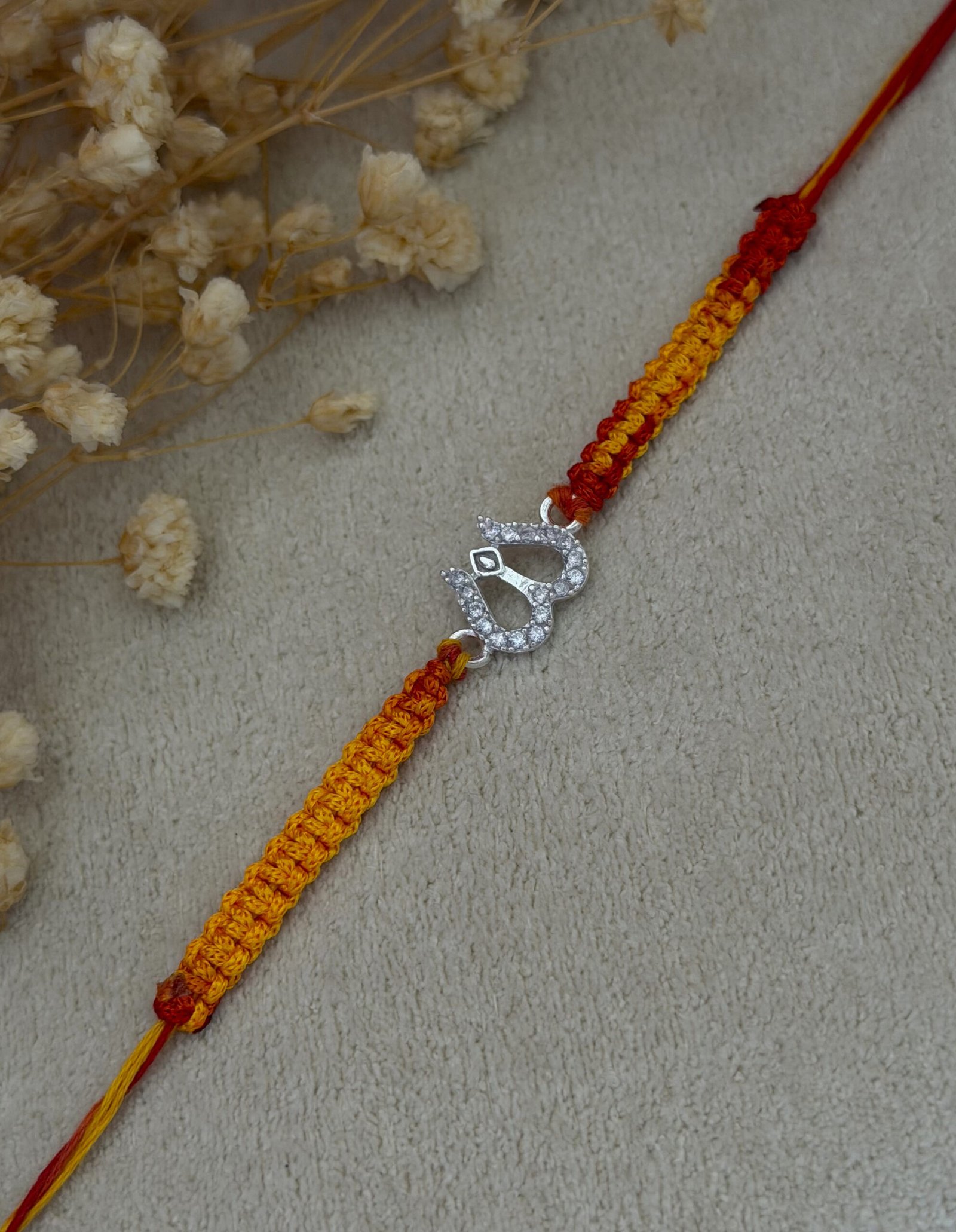 Trishool silver rakhi - Image 4