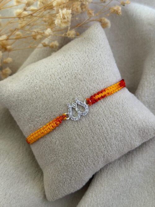Trishool silver rakhi