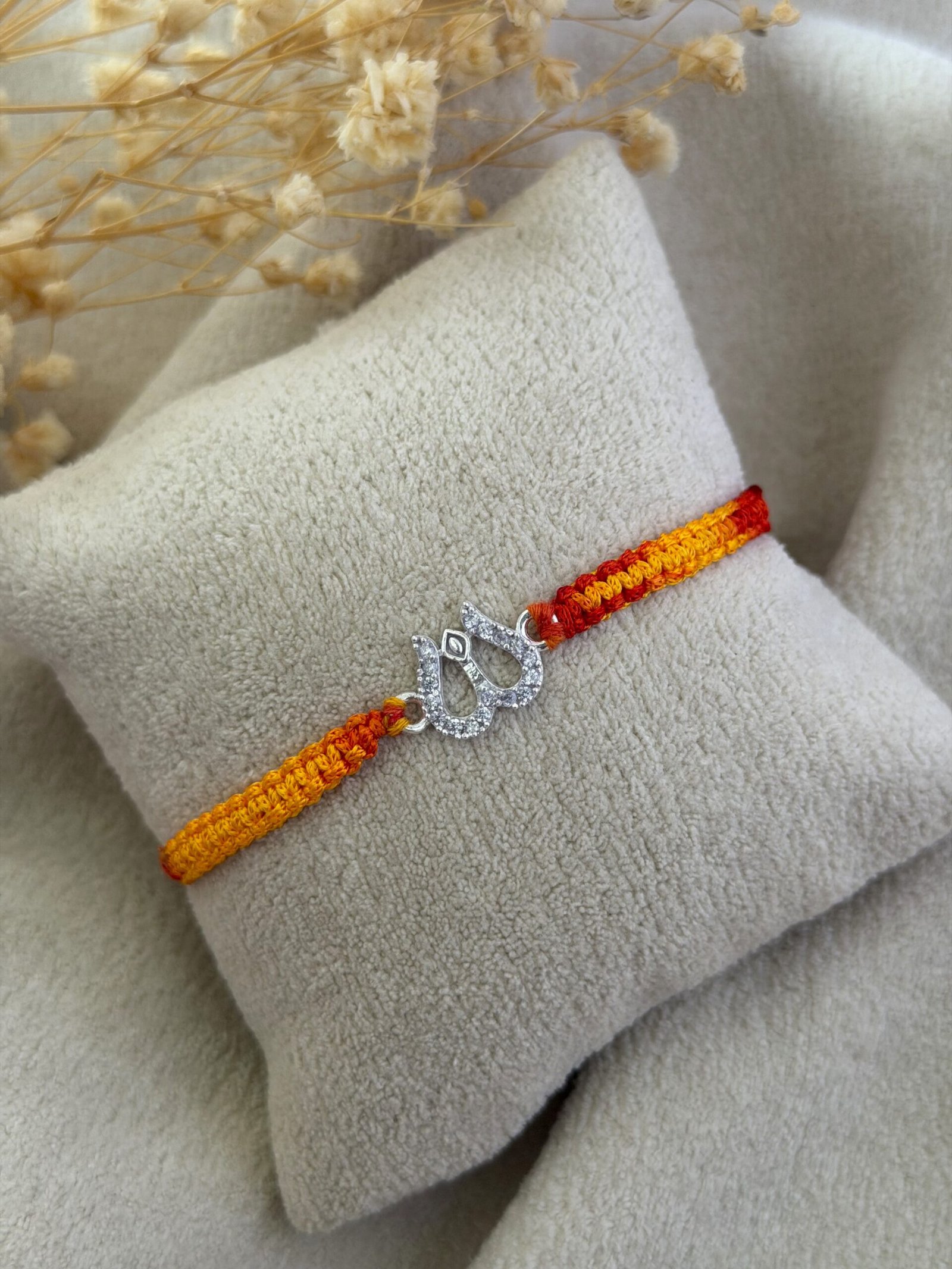 Trishool silver rakhi